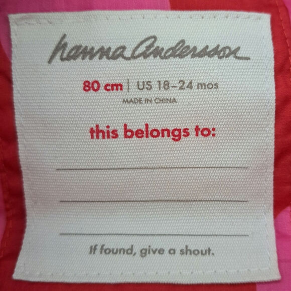 Hanna Andersson Red Pink Polka Dot Print Insulated Baby Snowsuit 18-24 Months - Picture 7 of 10